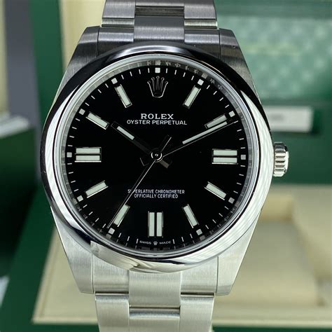 rolex oyster perpetual white or black dial|rolex oyster perpetual 41mm black.